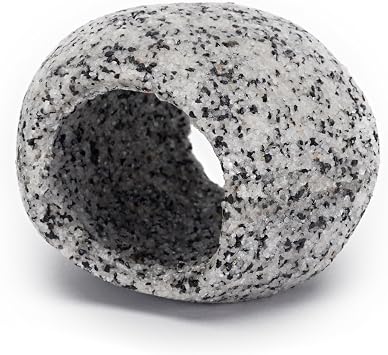 Penn-Plax Deco-Replicas Granite Aquarium Ornament & Hideaway Realistic Stone Appearance Safe for Freshwater and Saltwater Tanks Small Size, White RR1071