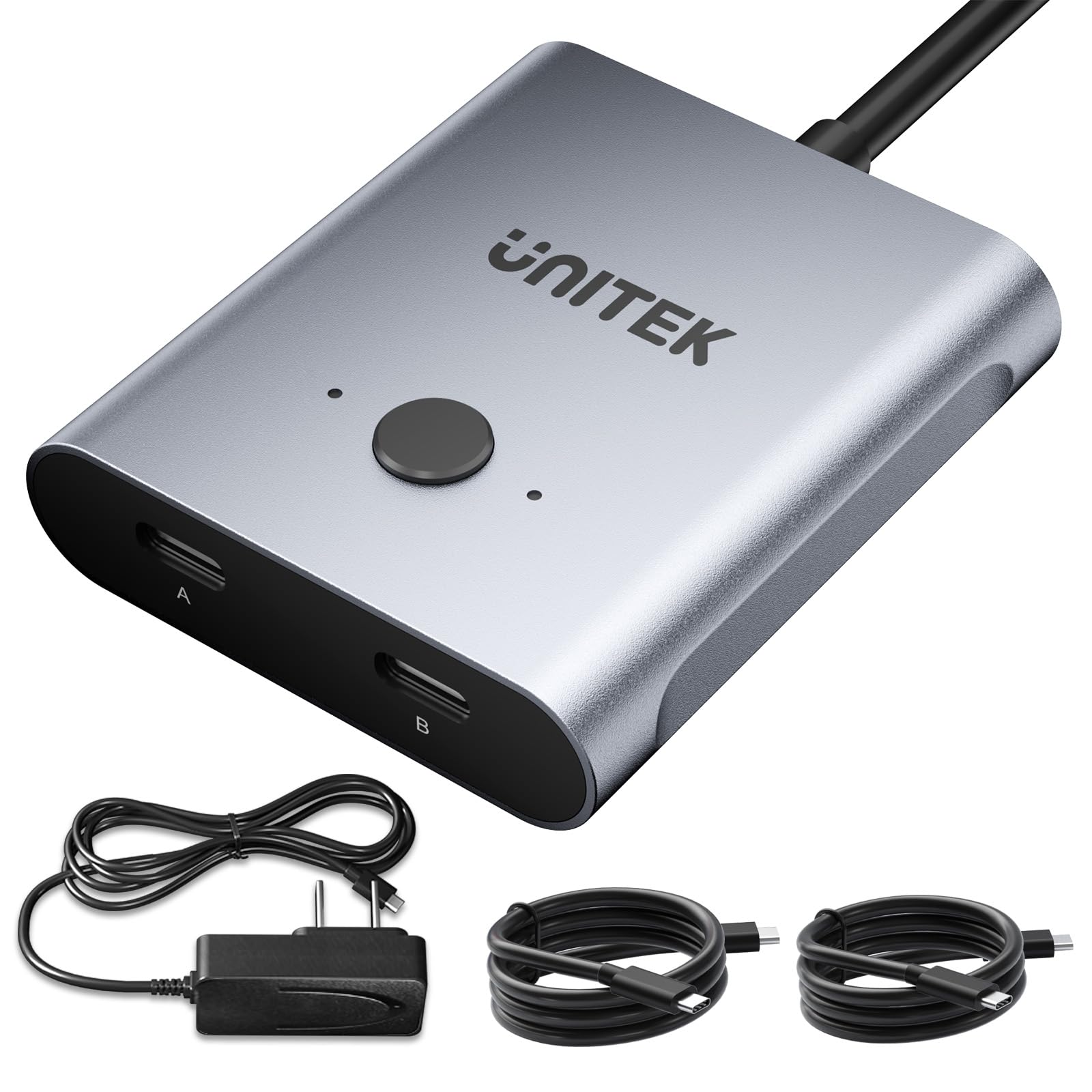 Unitek Bi-Directional USB C Switcher 1 in 2 Out /2 in 1 Out USB Switch Selector 2 Computers Share 1 Monitor Video Switch 10Gbps Data Transfer 8K@60Hz