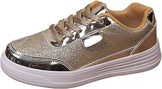 Genérico Zapatillas Mujer Ortopedicas Sneakers Mujer para Mujer Color sólido Malla Transpirable Punta Redonda con Cordones Parte Superior Plana Zapatillas Mujer Deporte Zapatillas Mujer