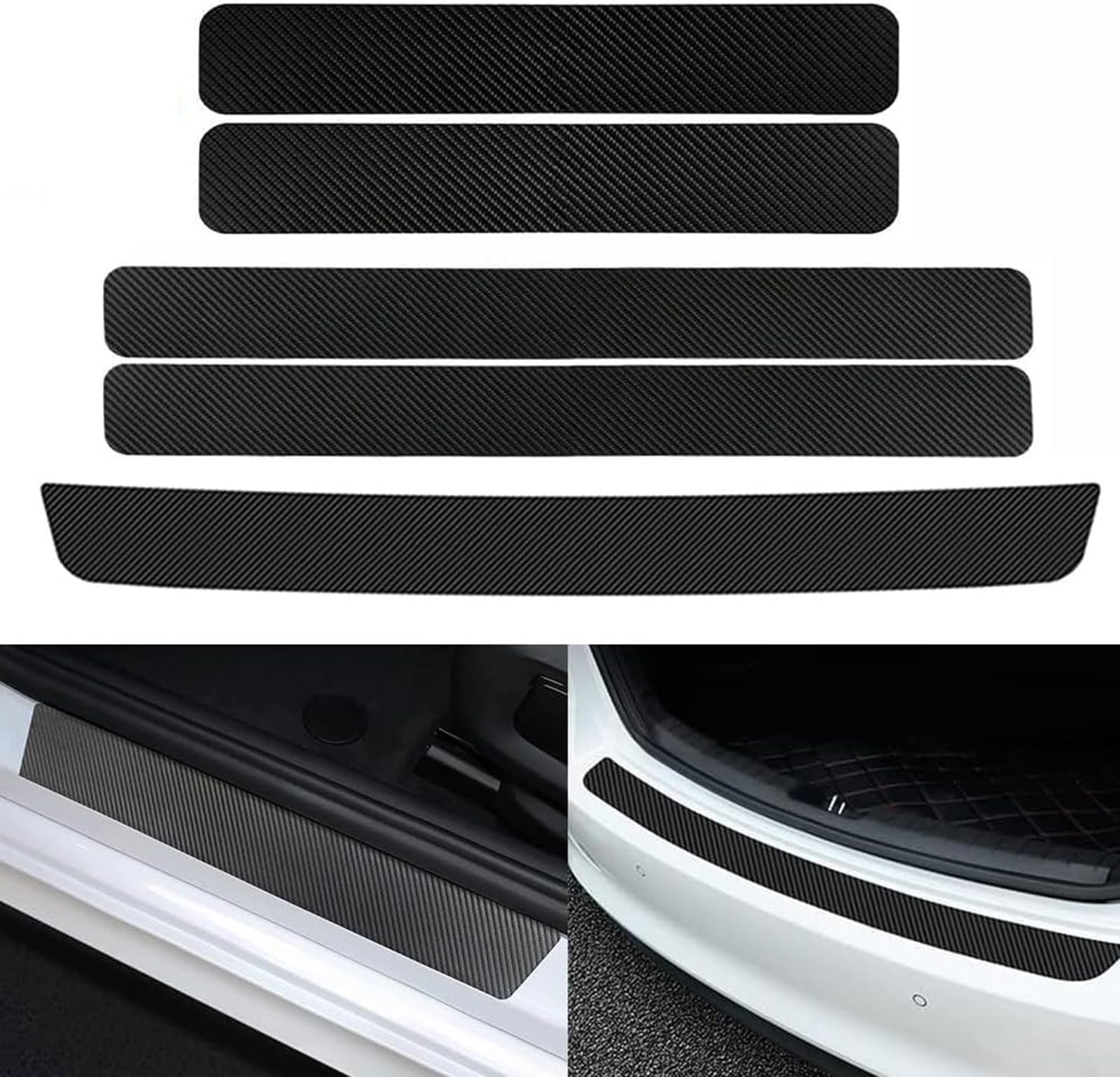 Car Door Sill Protector Strips for Audi Q5 Sportback 2020, Door Threshold Sticker Kick Plates Sticker Car Sill Scratch Guard Trim Strip Accessories