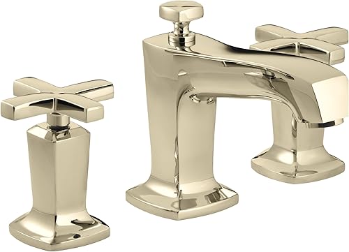 Miniatura 5 de KOHLER 16232-3-CP Margaux 1.2 gpm Grifo de lavabo de baño con asas cruzadas, extendido, cromo pulido Cromo pulido,Bronce pulido vibrante,Níquel