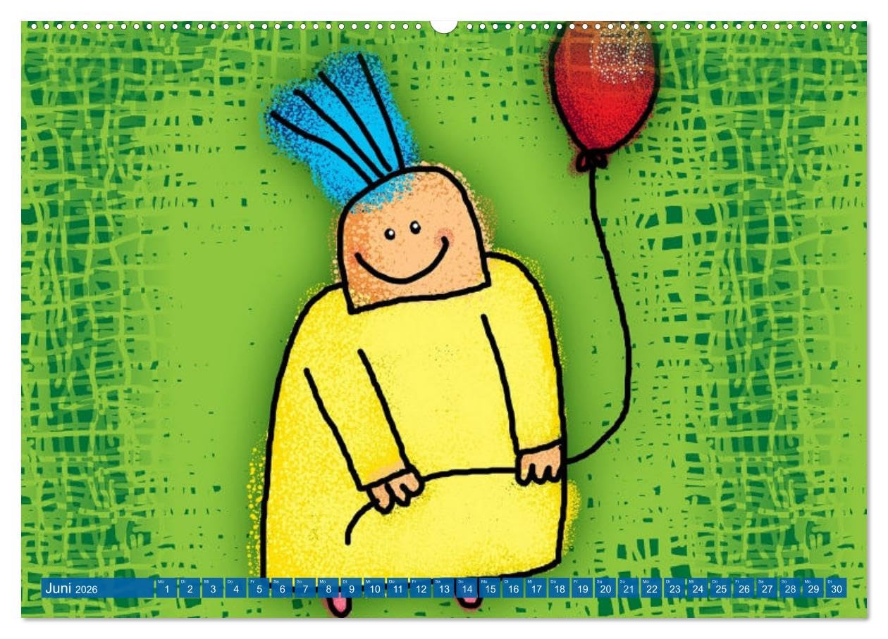 Spiel, Spaß und Freunde. Lustiger Kinderkalender (Wandkalender 2026 DIN A2 quer), CALVENDO Monatskalender: Lustige und farbenfrohe Motive für Kinder und Familien (CALVENDO Kunst)