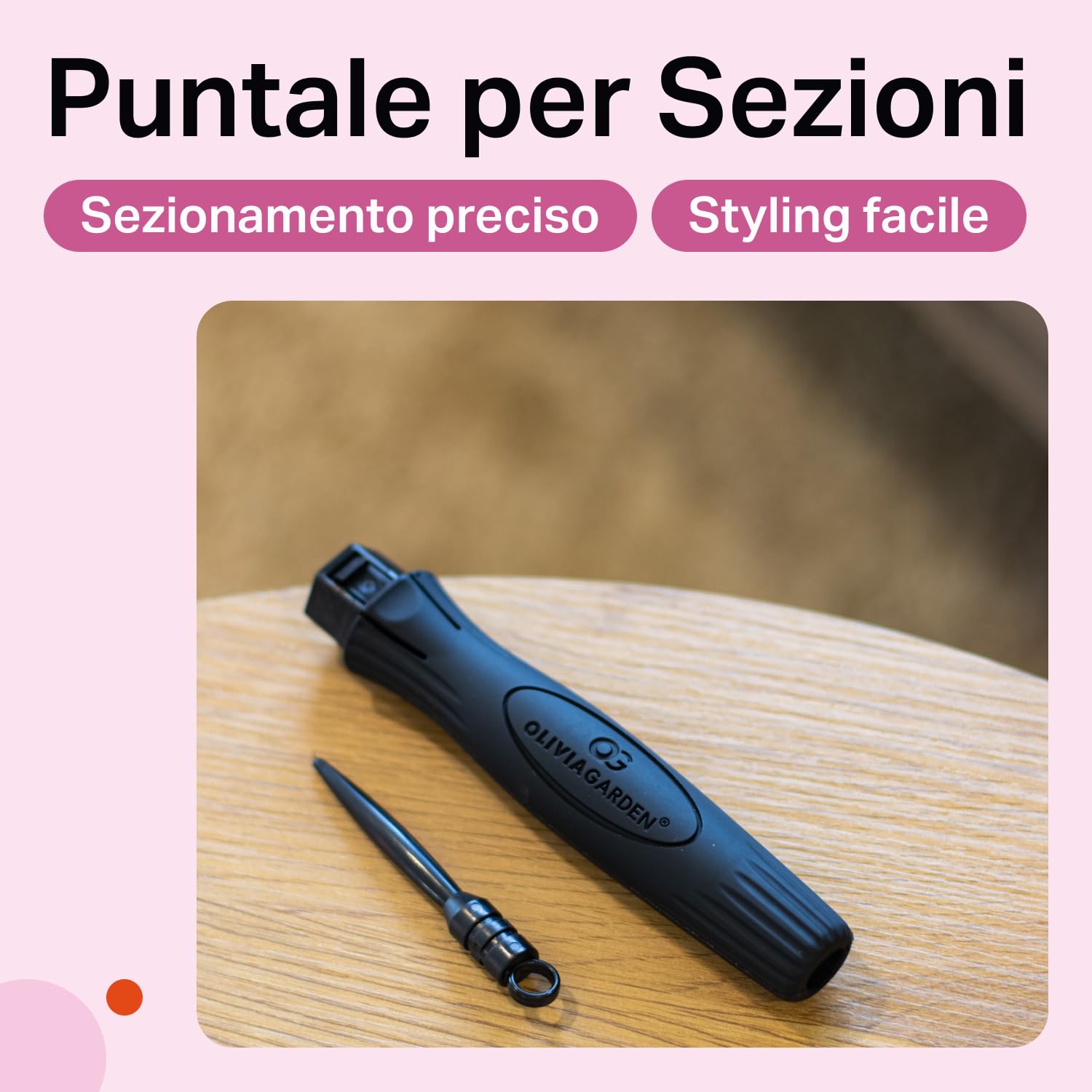 Olivia Garden Kit bigodini multibrush – 4 barili e 1 manico – fusti senza risciacquo, perfetti per ricci e volume