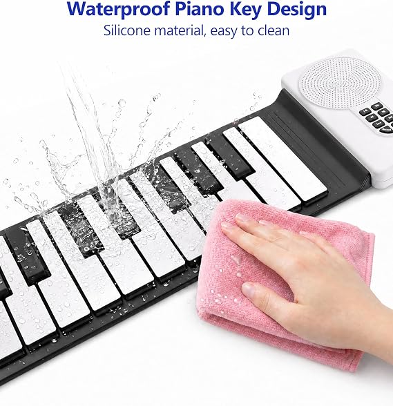 AIVANONE 49 Key Roll Up Piano, Portable Silicone Keyboard for Kids Travel