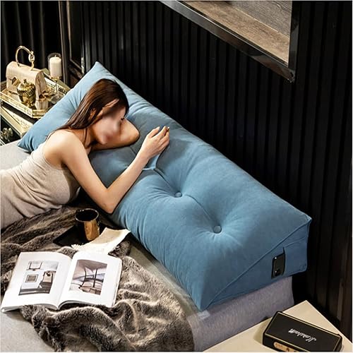 Miniatura 7 de Cojín largo y grande para cabecero, suave y cómodo, almohada de lectura triangular con respaldo para sofá cama, cama doble, almohada lumbar con