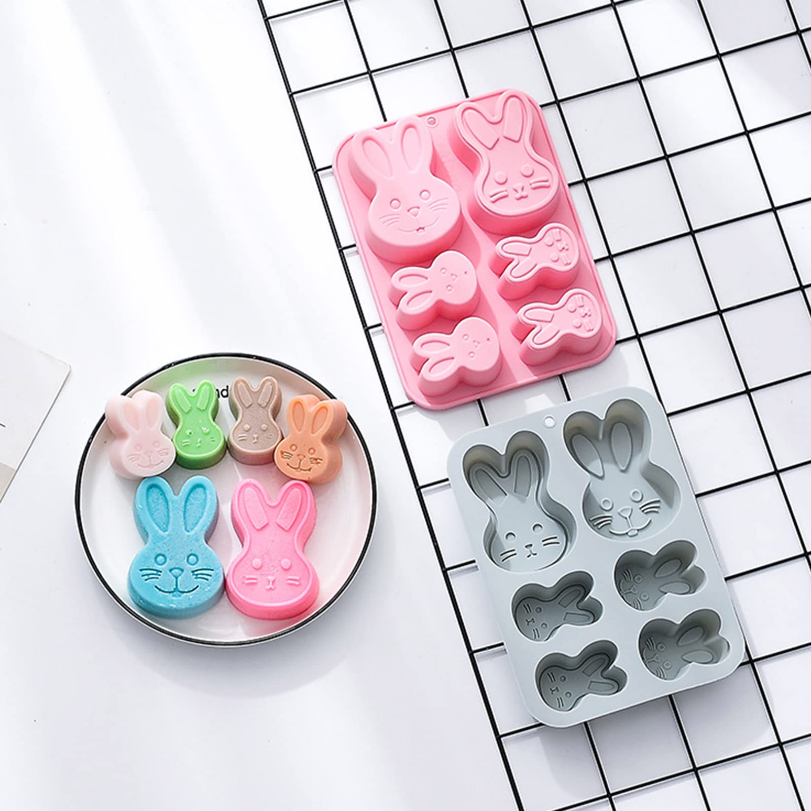Amazon.co.jp: 6 セル大小ウサギ型チョコレートシリコンモールド