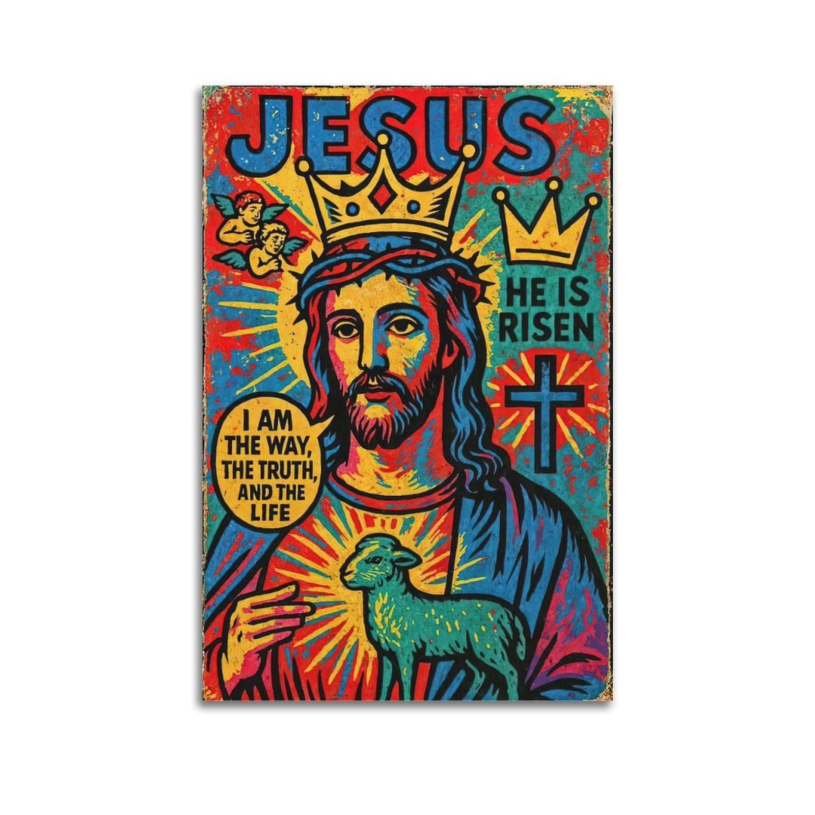 ESTE Christianity Religion Jesus Resurrection Artistic Illustration Poster Decorative Painting Canvas Modern Art Picture 24x36inch(60x90cm)