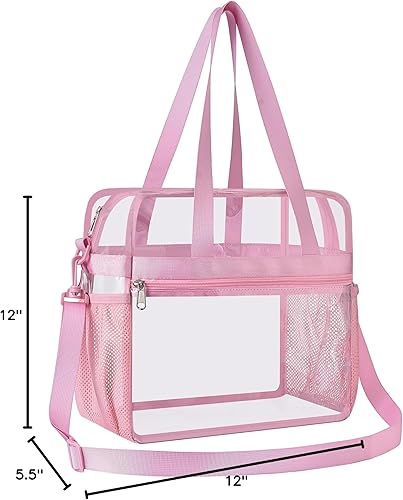 Vista 93 de Oraben Bolsa transparente transparente aprobada para estadios de 12 x 6 x 12 pulgadas, bolsa de estadio para trabajo, juegos deportivos, gimnasio