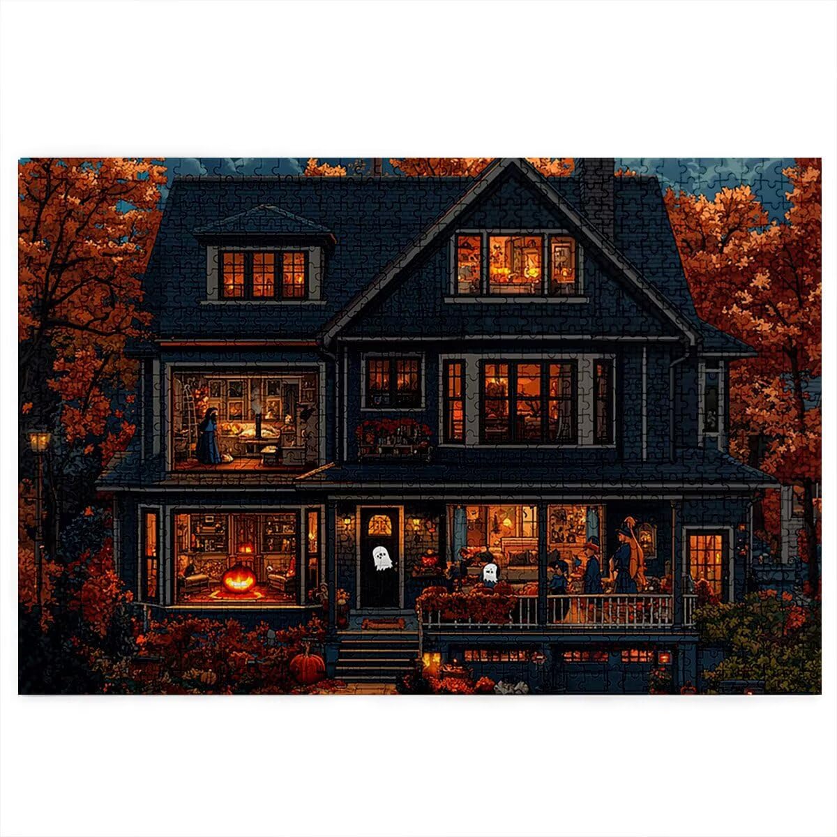 4000 puzzli dla dorosłych, 4000 sztuk, drewniane puzzle z kolorowym pudełkiem, rodzinne gry edukacyjne, prezenty dla kobiet, wystrój domu, motyw: (jesień), -3754