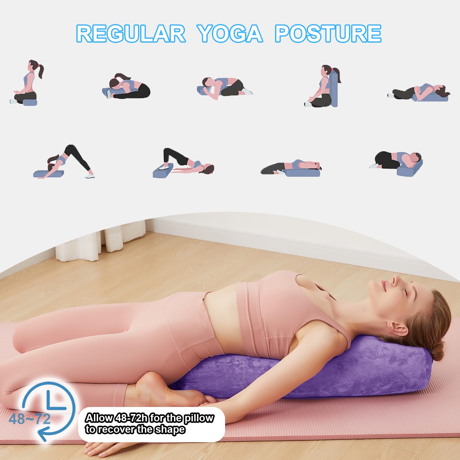 Amazon.co.jp: TokSay ヨガボルスターピロー リストラティブ&陰ヨガ用