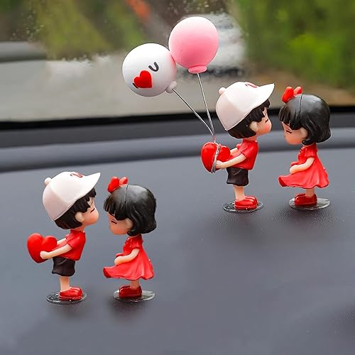 Decoración de coche de acción de pareja de dibujos animados, lindos adornos para coche, accesorios para carro, decoración interior del automóvil