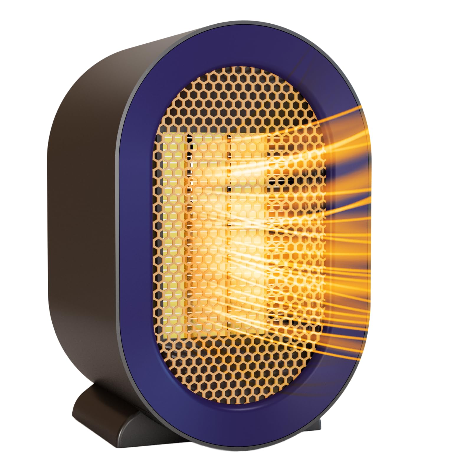 Photo 1 of Portable Electric Space Heater - Matte Purple PTC Ceramic Heater with Thermostat for Quick Heating | Ideal for Quiet and Safe Use in Desks, Bedrooms, and Small Spaces
