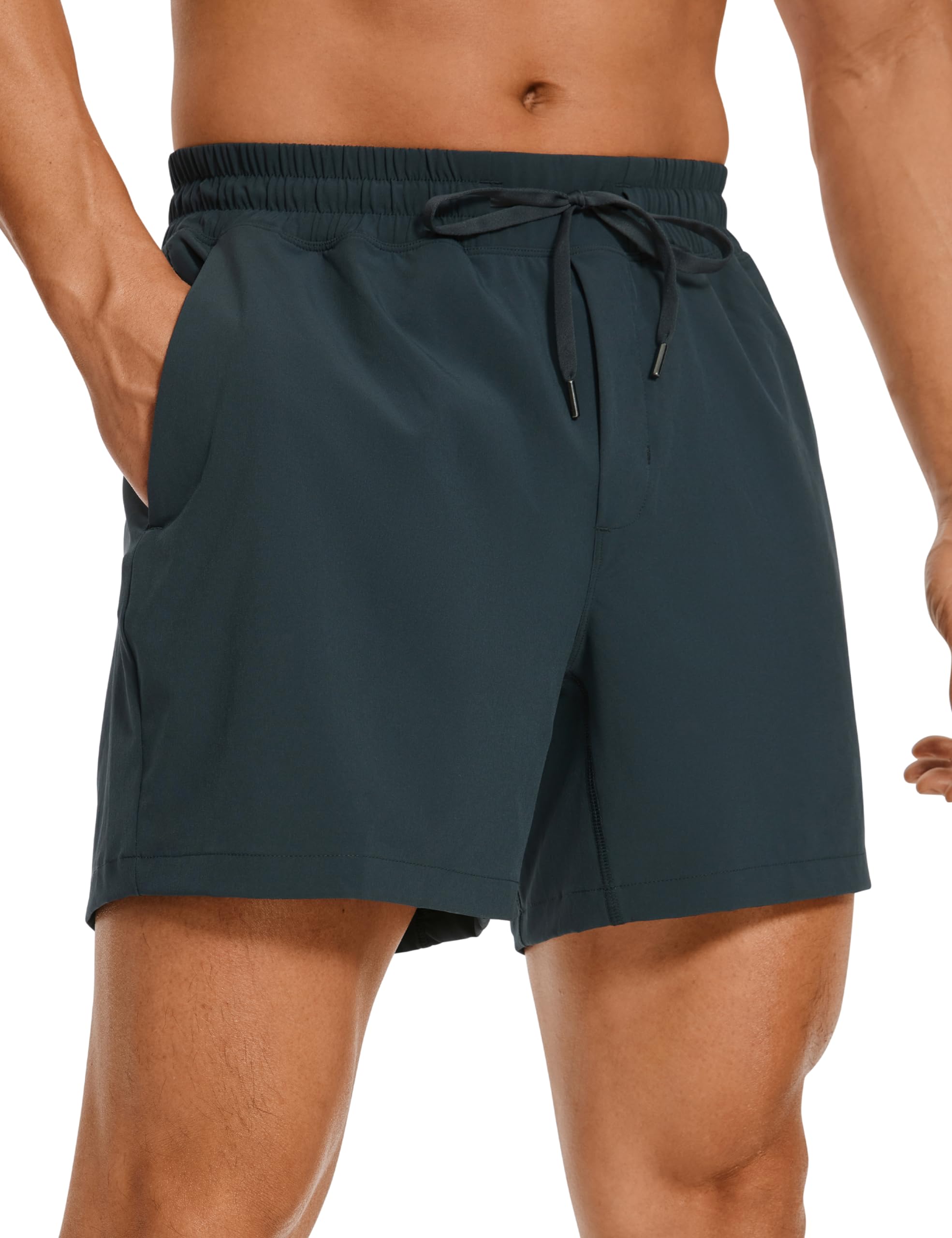 Crz Yoga Men's Melanite Running Shorts - 5'' Elasticated Waist Gym Lightweight Breathable Sports Athletic Shorts With Pockets Xxl