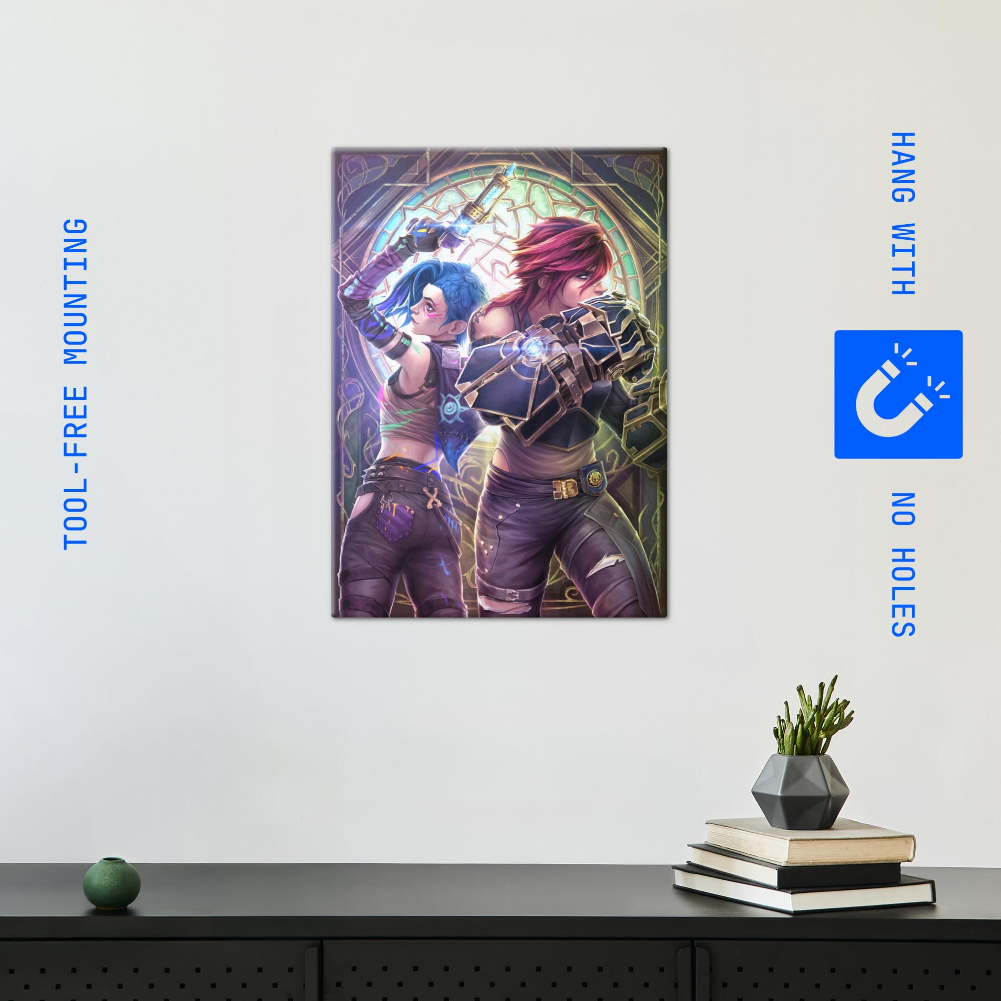Displate Metall poster Arcane Always with You Sis Größe M | Bild Plakate für Schlafzimmer Dekor, Geschenke. Magnetische Befestigung Wandposter, Wanddeko. Metall Wandkunst.