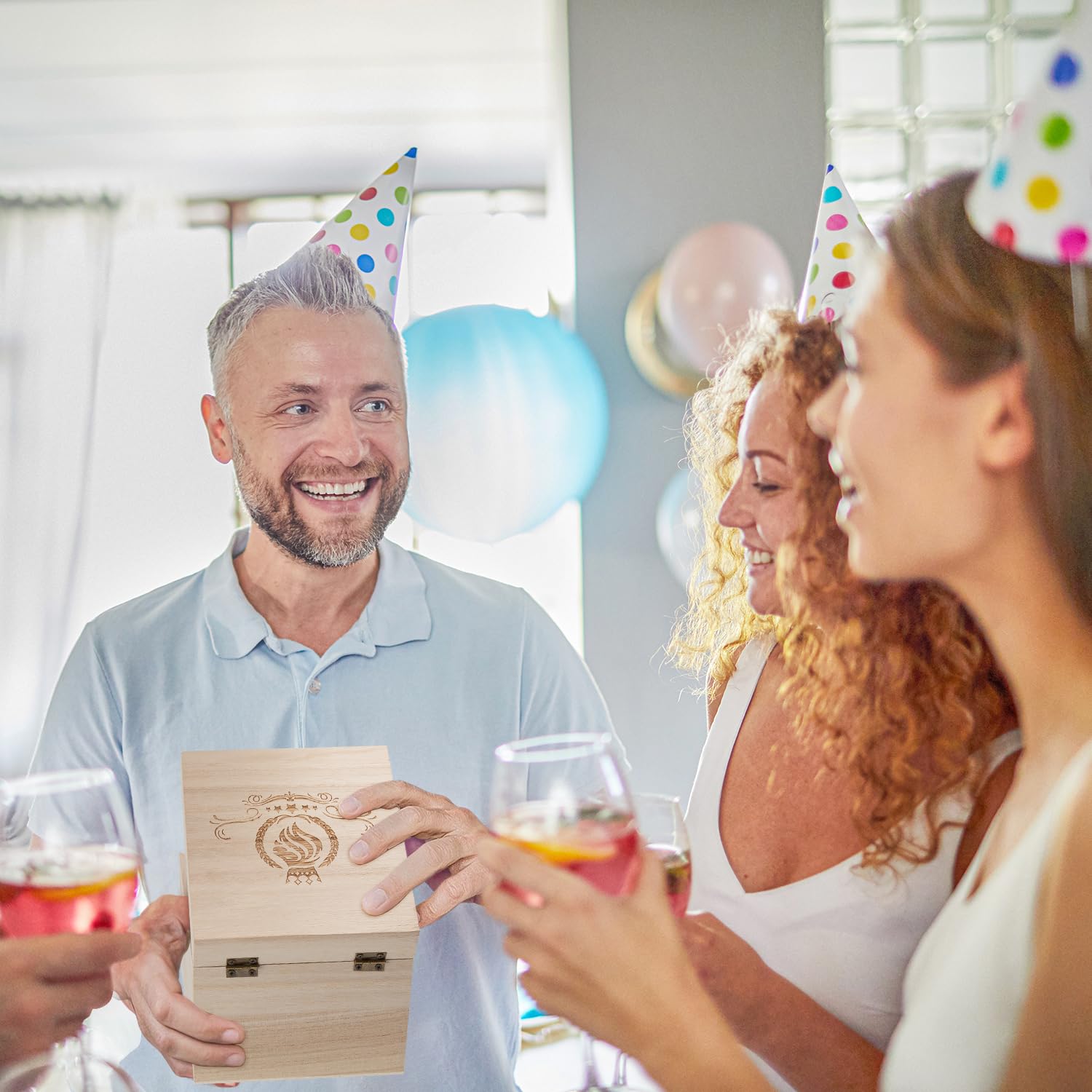 LIGHTEN LIFE Regali per il 40° compleanno per uomo 12 oz, bicchiere da whisky del 1985 in pregiata scatola di legno, bicchiere da bourbon per papà, marito, amico di 40 anni
