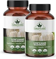 Vista 1 de Extracto de hongo melena de león - 240 cápsulas vegetarianas - 4,200 mg - Suplemento sin OMG