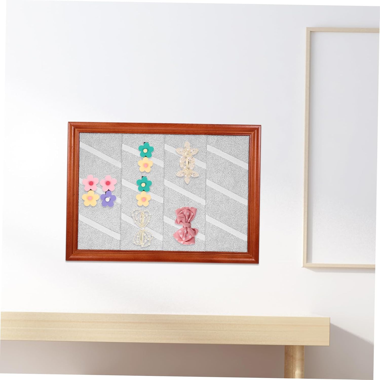 ORFOFE Hair Clip Bow Organizer Wall Hanging Hair Bow Holder Barrettes and Accessories Space-saving Design for Easy Access and Storage