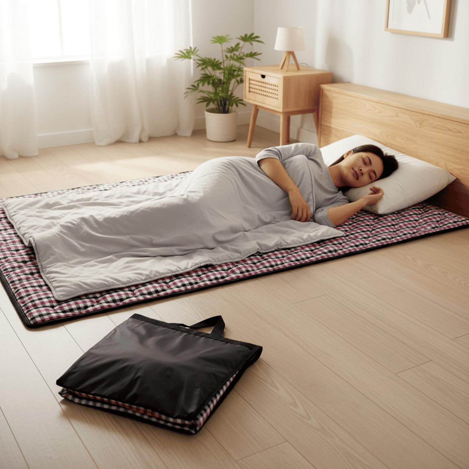 Foldable Mattress for Floor, Slim 1-Inch Folding Mattress Single Bed, Lightweight Foldable Bed for Guests, Travel & Floor Use (72 x 36 x 1)