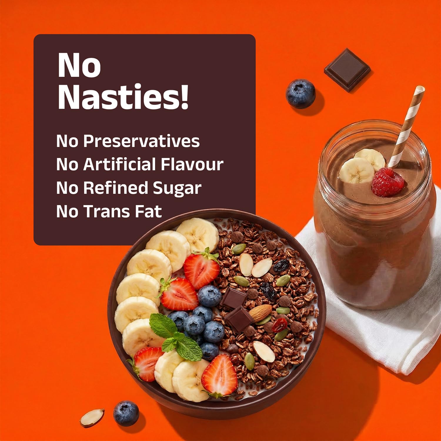 Pintola 25g High Protein Dark Chocolate & Cranberry Muesli 400g, No Refined Sugar, High Fibre, Breakfast Cereal 3