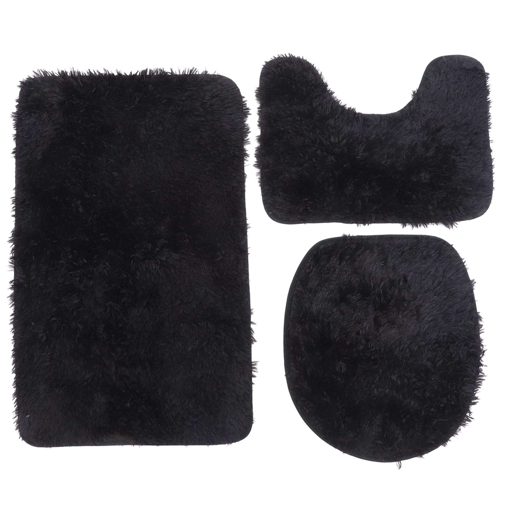 Ciieeo 1 Set Plush Toilet Lid Cover Non Slip Floor Mat for Bathroom Decor Easy to Clean and Space Saving Adorable Simple Toilet Cushion