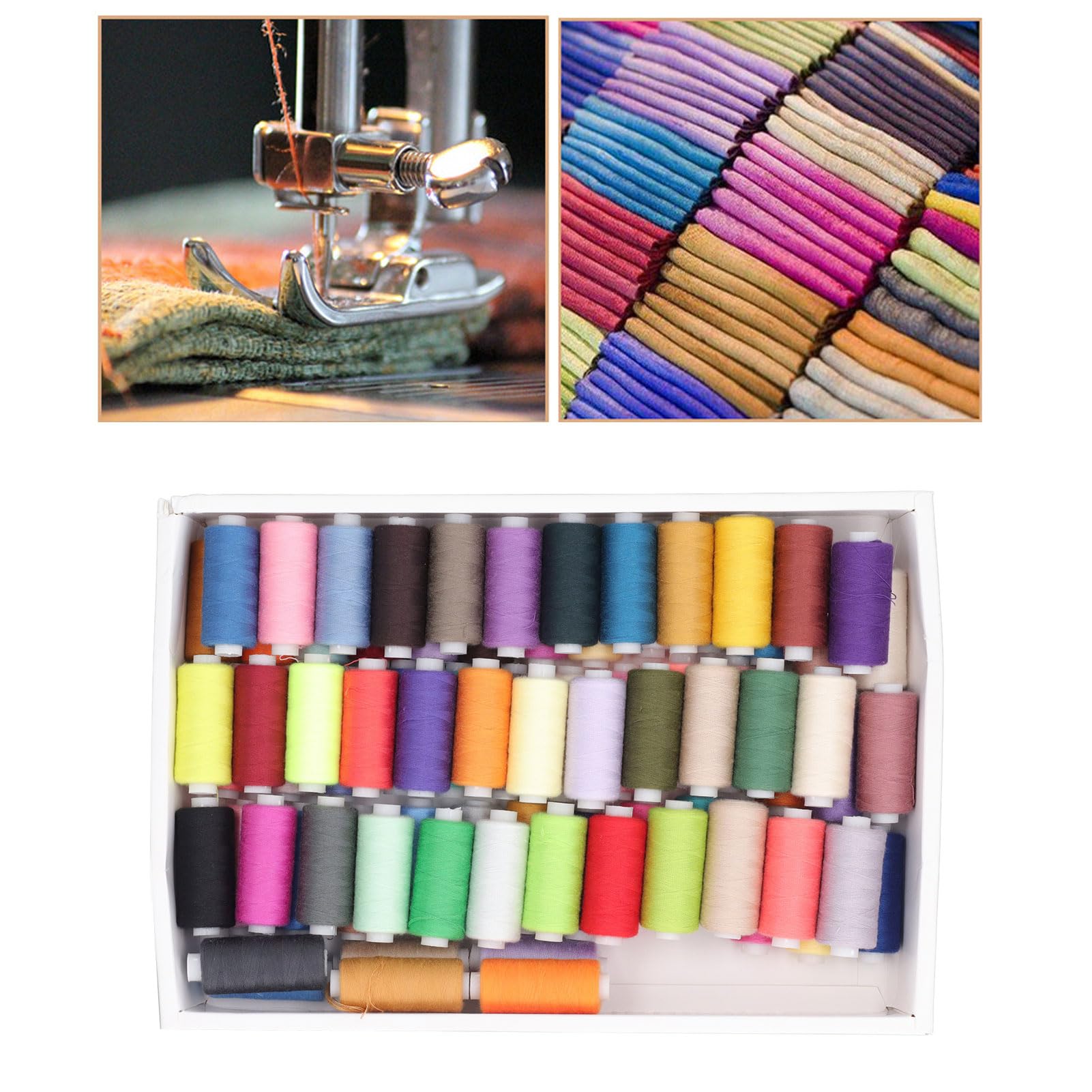 Set di fili da cucito, 400 yard, 80 colori, fili per macchina da cucire in poliestere, assortimento di fili per cucito a mano con bobine antinodo per quilt artigianale, ricamo e