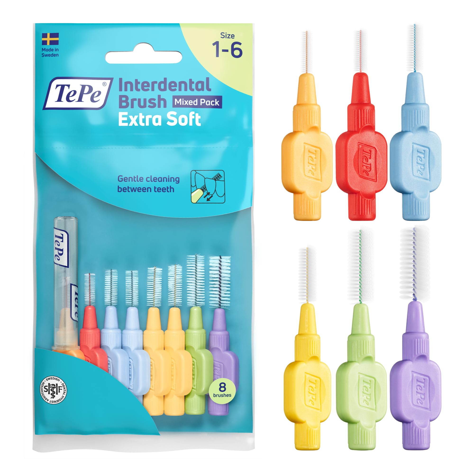 TePe Interdental Extra Soft Mixed Brushes - Pack of 8