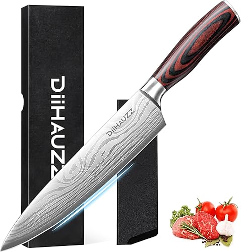 Miniatura 13 de Cuchillo de filete de 7 pulgadas, cuchillo afilado para deshuesar de acero inoxidable de alto carbono para cortar carne de pescado, carne de aves de