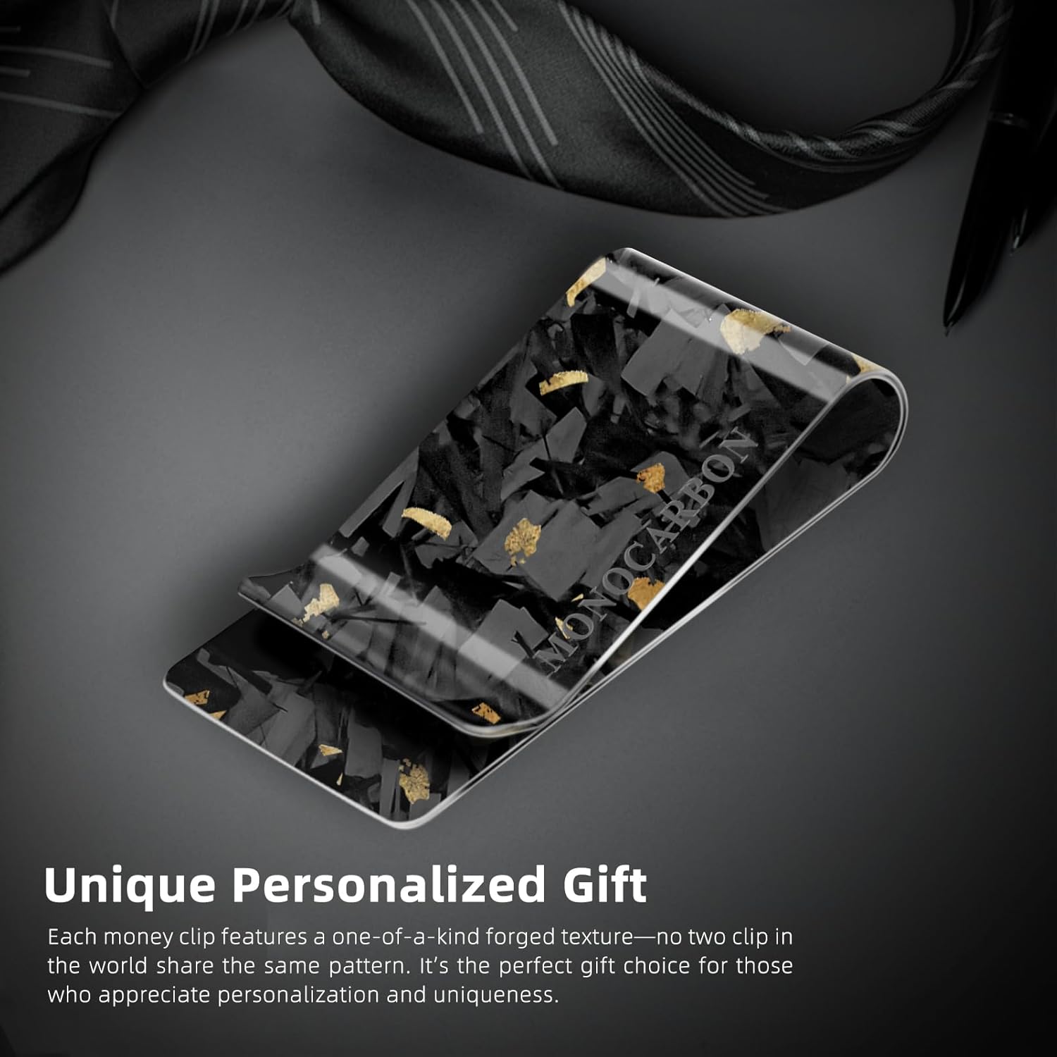 MONOCARBON Carbon-Fiber-Money-Clip-for-Men, Minimalist-Money-Holder for Cash, High Elastic Carbon-Fiber-Wallet, Slim and Durable - Image 8