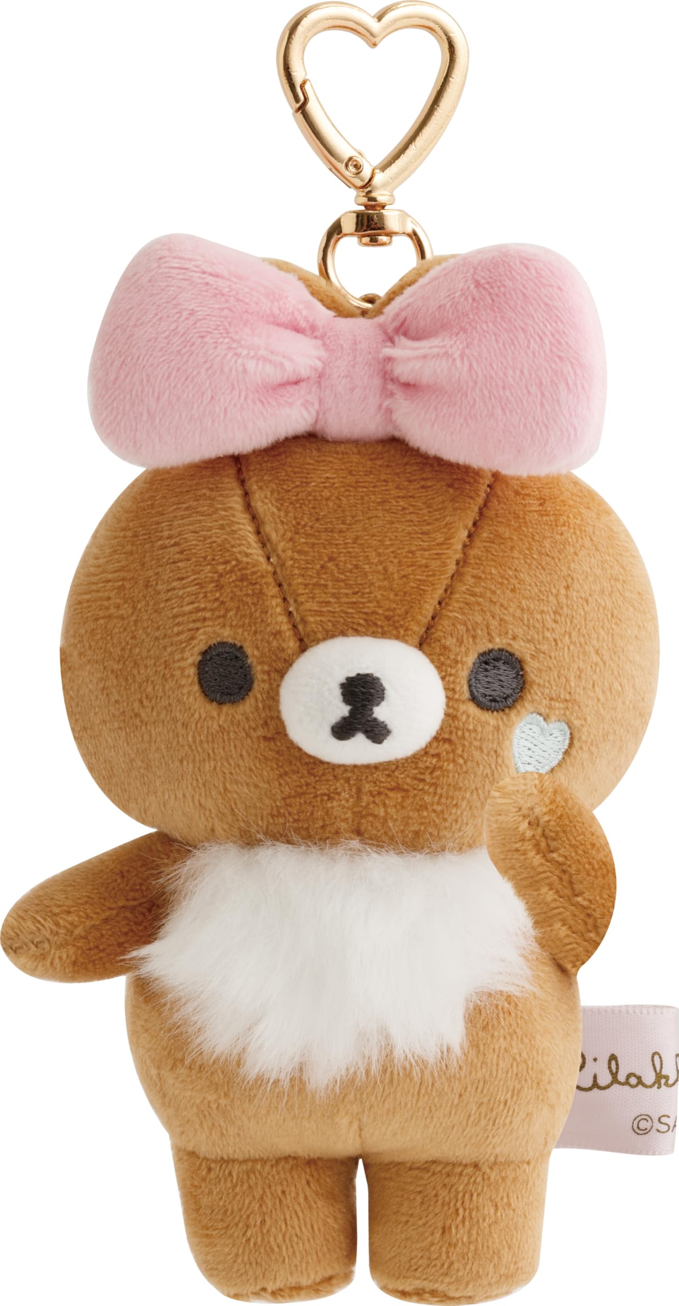 San-X Rilakkuma Makeup Theme Hanging Plush Keychain Carabiner 5in Japan