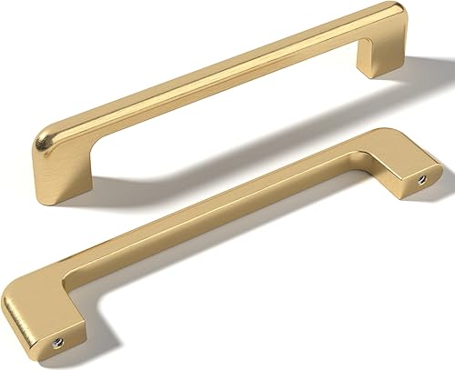 Miniatura 10 de Paquete de 1 unidad de níquel cepillado con agujero central de 5 pulgadas  Manijas de metal sólido para gabinetes de baño y decoración del hogar