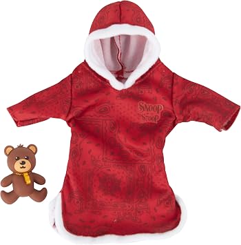 Snoop Dogg Pajama Expansion Pack - Red Robe with Teddy Bear for Snoop on The Stoop, Funny, Secret Santa