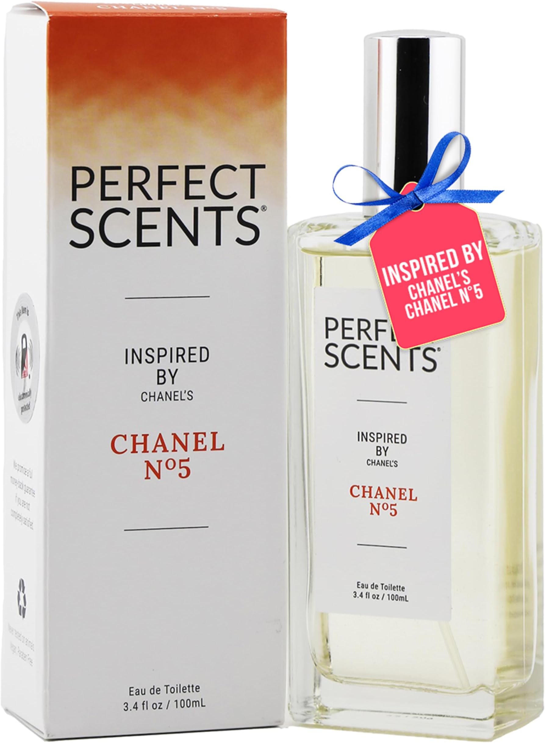 Fragrances, Inspired by Chanel’s No. 5, Women’s Eau de Toilette, CLEAN, Vegan, Paraben-Free, Phthalate-Free, Never Tested on Animals, 3.4 Fluid Ounces