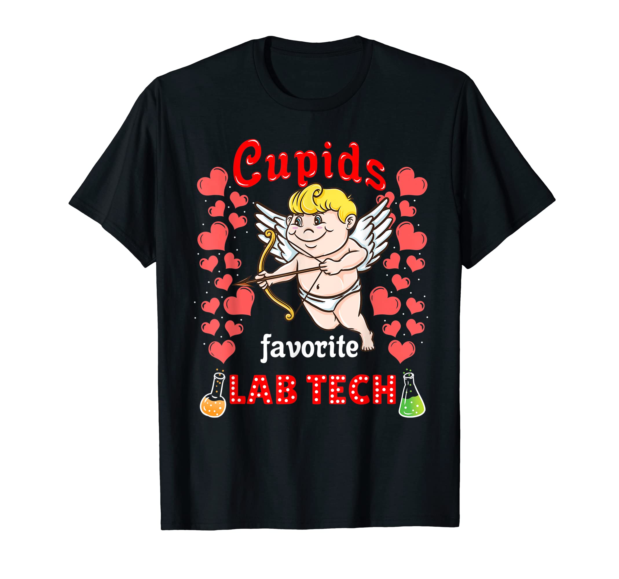 Cupids Favorite Lab Tech Valentines Day T-Shirt