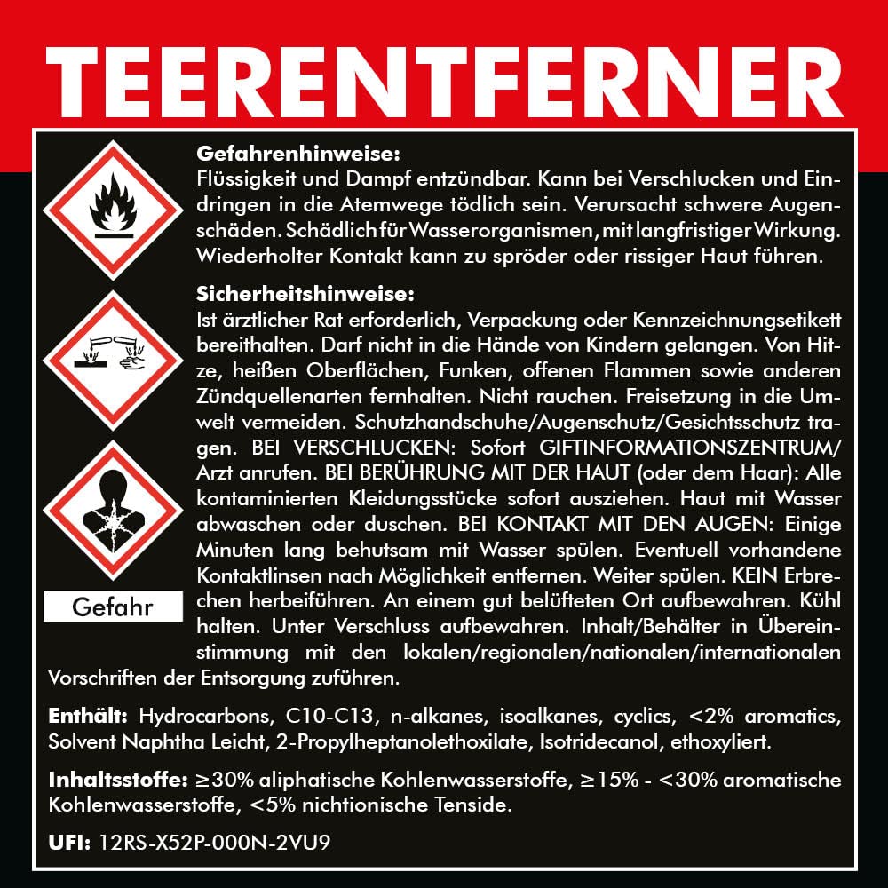 Brestol TEERENTFERNER 10 Liter gebrauchsfertig inkl. Auslaufhahn 51 mm - Asphaltentferner Bitumenentferner Teerlöser Asphaltlöser Bitumenlöser Öllöser Fettlöser