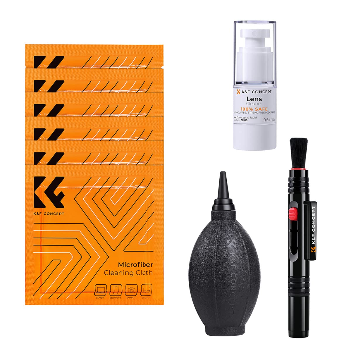 Amazon | K&F Concept レンズクリーニング 4in1 キット (クリーナー液
