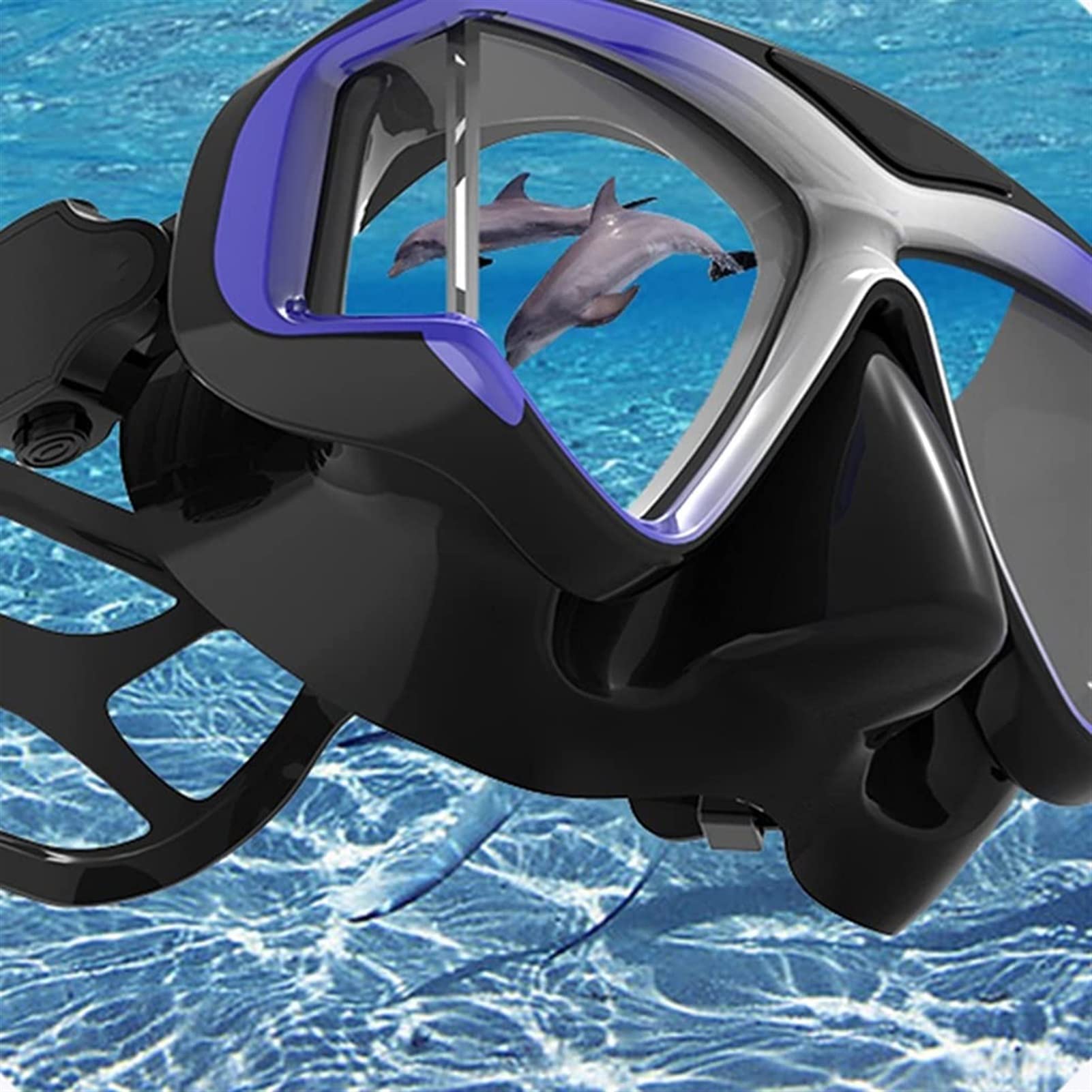 Maschere subacquee Occhiali Attrezzatura Subacquea Realizzata in 3 Colori Materiale in Silicone Tubo subacqueo Multifunzionale Vetro temperato Occhiali da Nuoto Impermeabili