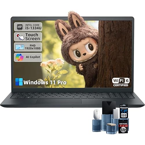 Dell Inspiron 15 Touchscreen Laptop - Intel i5-1334U (Up to 4.6GHz, 10-Core), 15.6" FHD Display, 64GB RAM, 2TB SSD, Windows 11 Pro, Copilot, WiFi6, Office Lifetime, w/Accessories