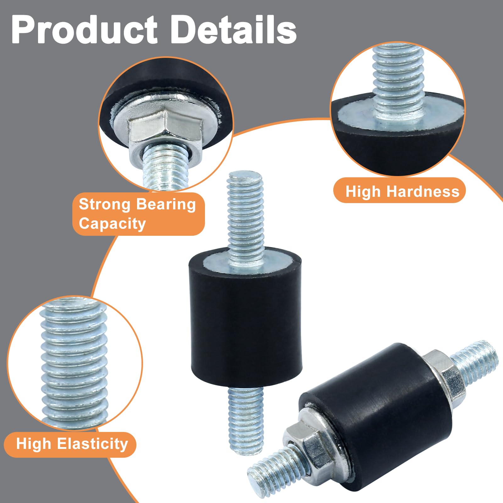 Waziaqoc 4PCS M5 Rubber Mounts Shock Absorber — Amazon image 3