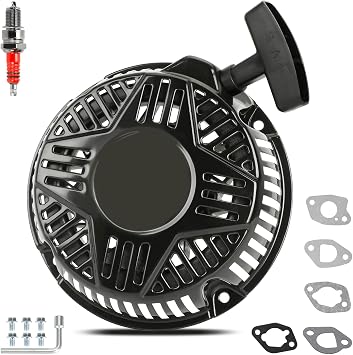 Pull Start Assembly Compatible with Pressure Washer Westing-House 212cc Engine WPX2700 WPX3200 WPX3400 WPX3600 Power-Horse, Recoil Starter for DuroStar DS4000S 208cc 224cc Generator Parts