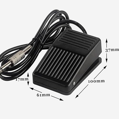 Miniatura 2 de Interruptor de pedal de tatuaje  Pedal redondo de tatuaje de acero inoxidable interruptor de pie de tatuaje Pedal de tatuaje con cable de 5 pies