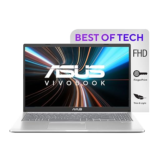 ASUS VivoBook 15 (2021), 15.6-inch (39.62 cm) HD, Dual Core Intel Celeron N4020, Thin and Light Laptop (4GB RAM/256GB SSD/Integrated Graphics/Windows 11 Home/Transparent Silver/1.8 Kg), X515MA-BR011W