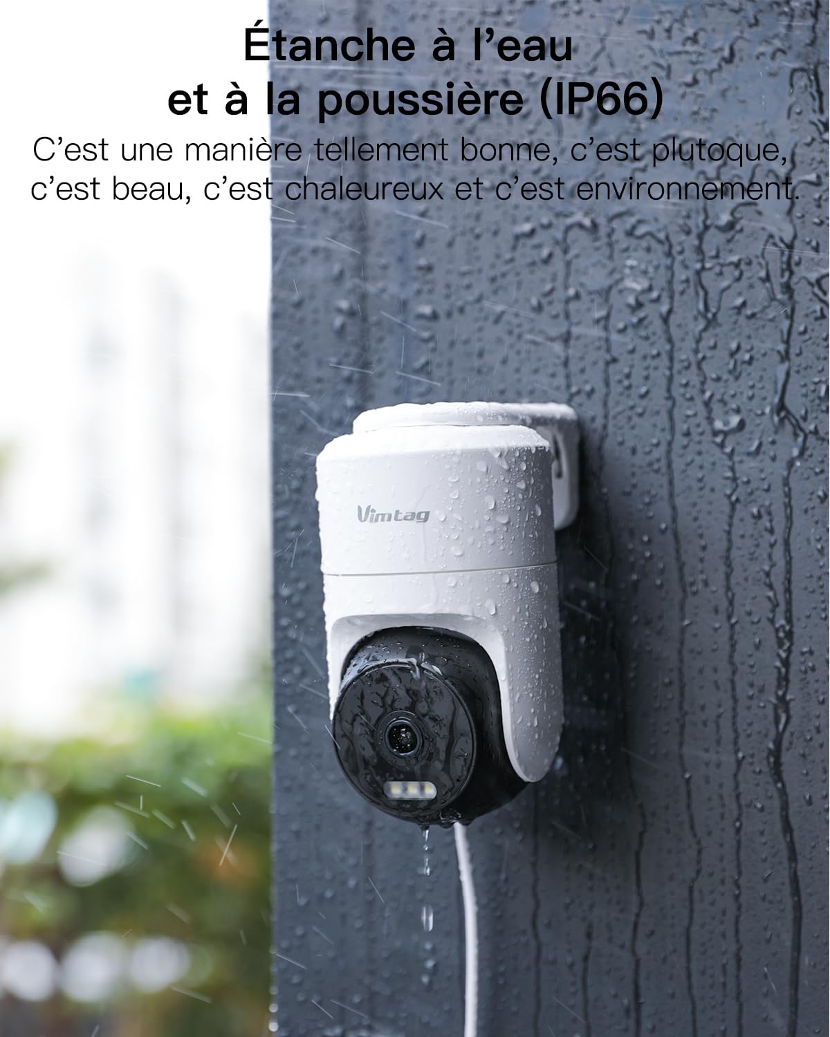 2.5K Caméra Surveillance WiFi Exterieure avec Fil, Caméra Exterieur 360° PT, 2.4G/5GHz, Vision Nocturne Couluer, Détection de Personne, Audio Bidirectionnel, Étanche IP66, Compatible avec Alexa