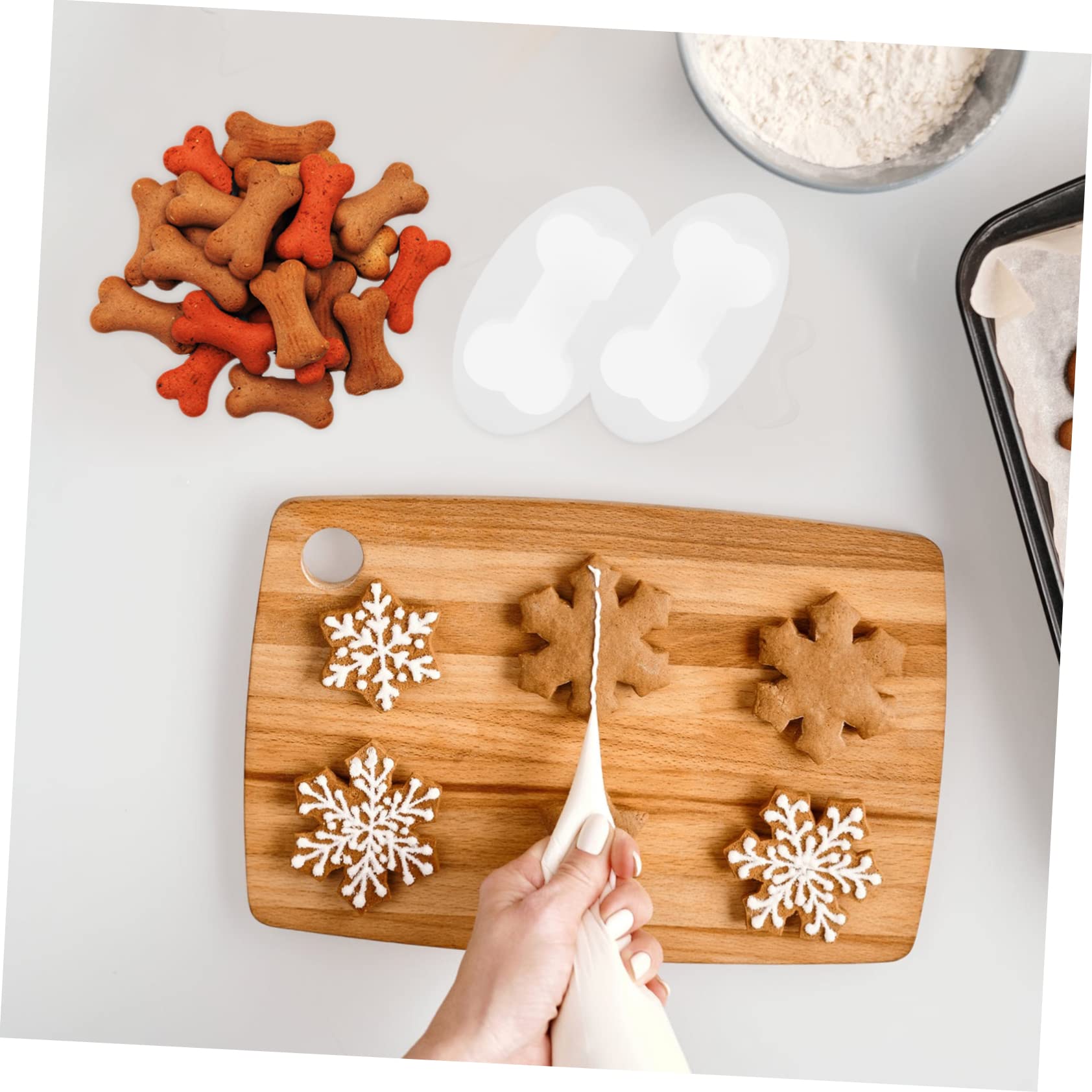 IMIKEYA 5 Juegos Cortadores De Galletas De Hueso Molde Para Hornear Azúcar Mini Galletas Para Perros Formas De Cortadores De Galletas Pastel De Hueso El Plastico 8 Uds * 5