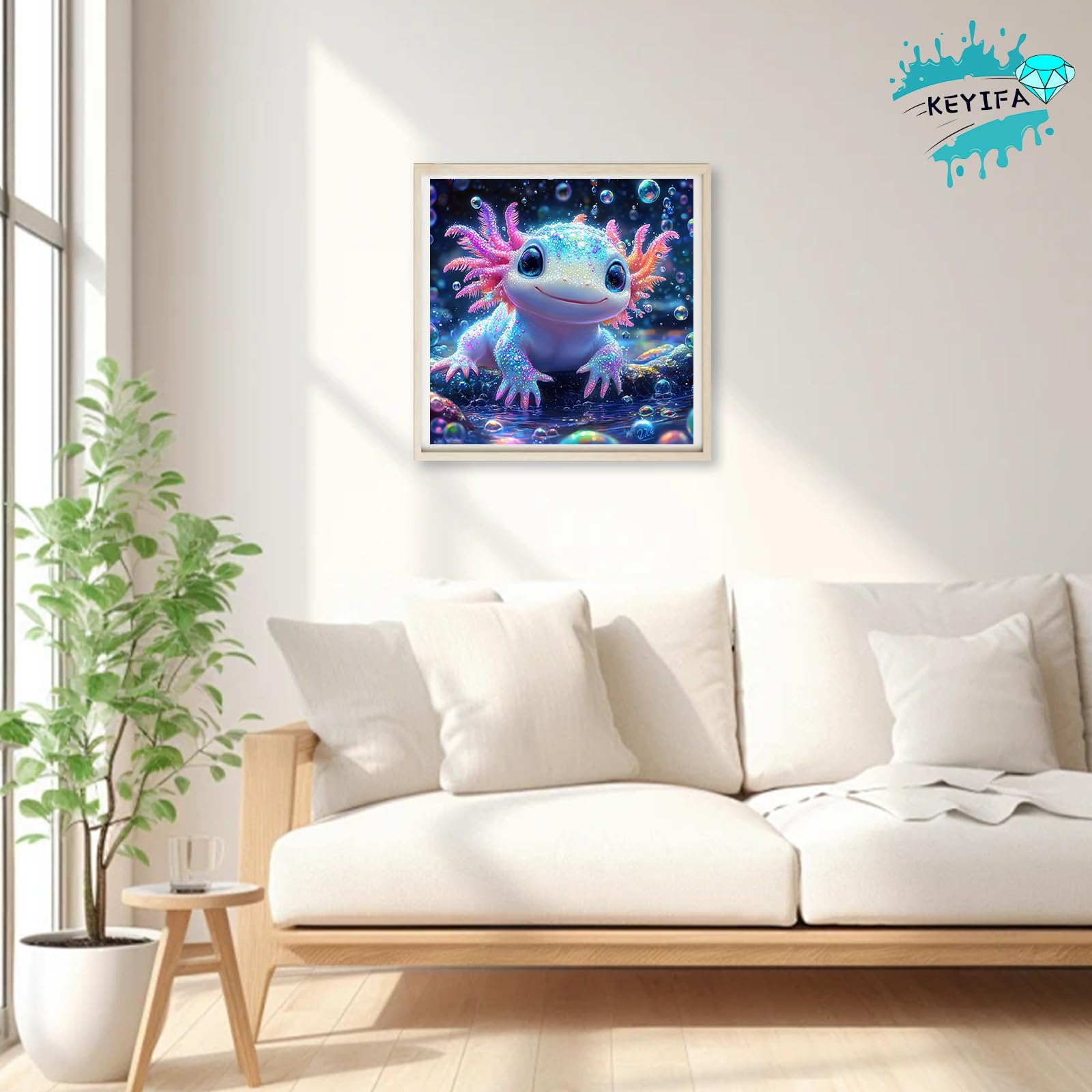 Axolotl Diamond Painting Kit - Beginner DIY Art -2 Axolotl Diamond Painting Kit - Beginner DIY Art -2