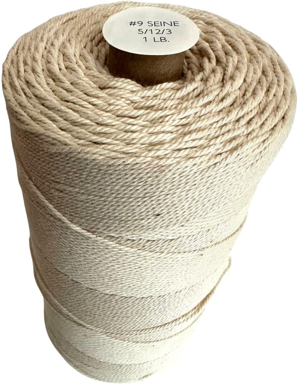100% Cotton Seine Twine in Natural for Warp in Rug Weaving + Tapestry Weaving | Strong Cord in Multiple Sizes | Made in North America (#12 (4/12/2), 1260, Yards)