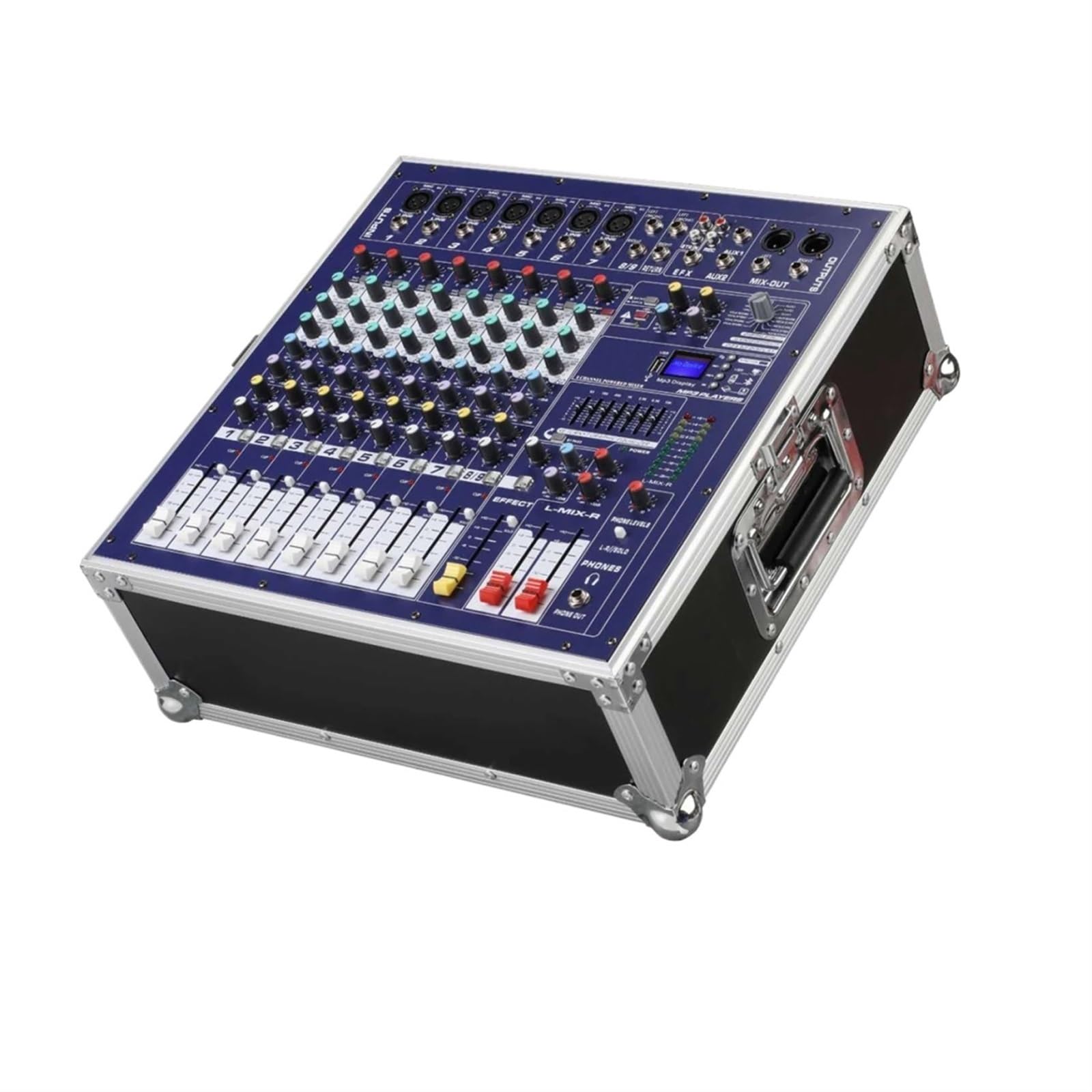 Kontroler DJ-ski Mikser DJ 8-kanałowy USB Blueteeth konsola miksująca sprzęt audio o dużej mocy 48V zasilanie Phantom DSP efekty cyfrowe