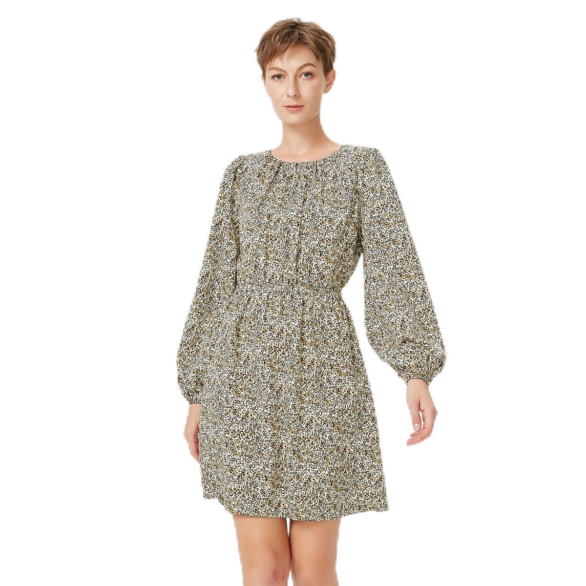Robe courte fleurie à taille élastique - Style décontracté chic - 2