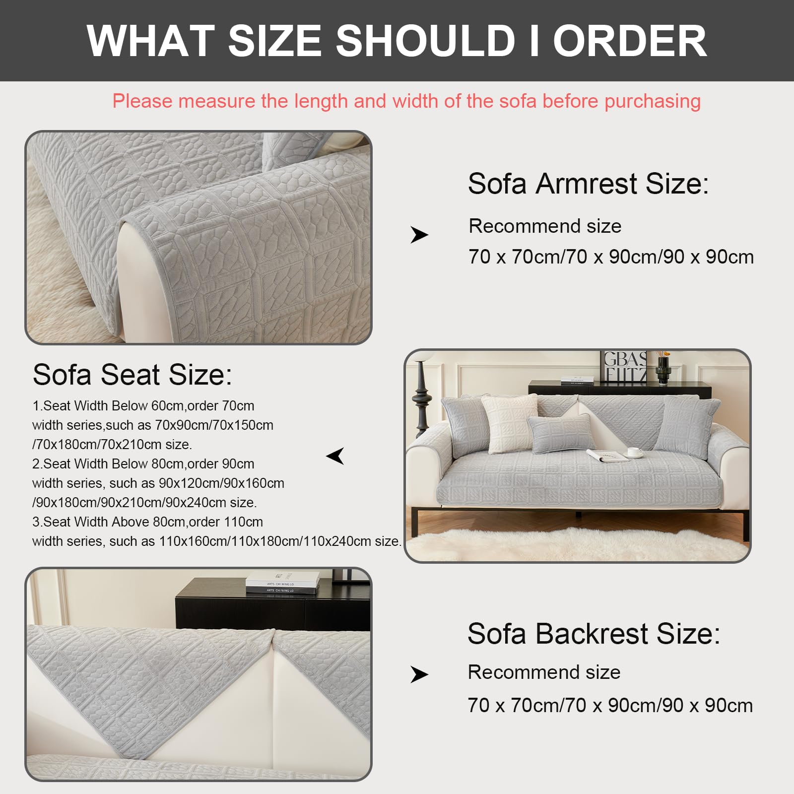 New Milk Velvet Soft Sofa Cover 1 2 3 Seater - Image 4