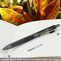 Vista 4 de 0.4mm Ultra Fine Point Gel Pen - Quick-Dry Black Ink & Smudge-Free Rollerball for Precise Writing, 8 Count