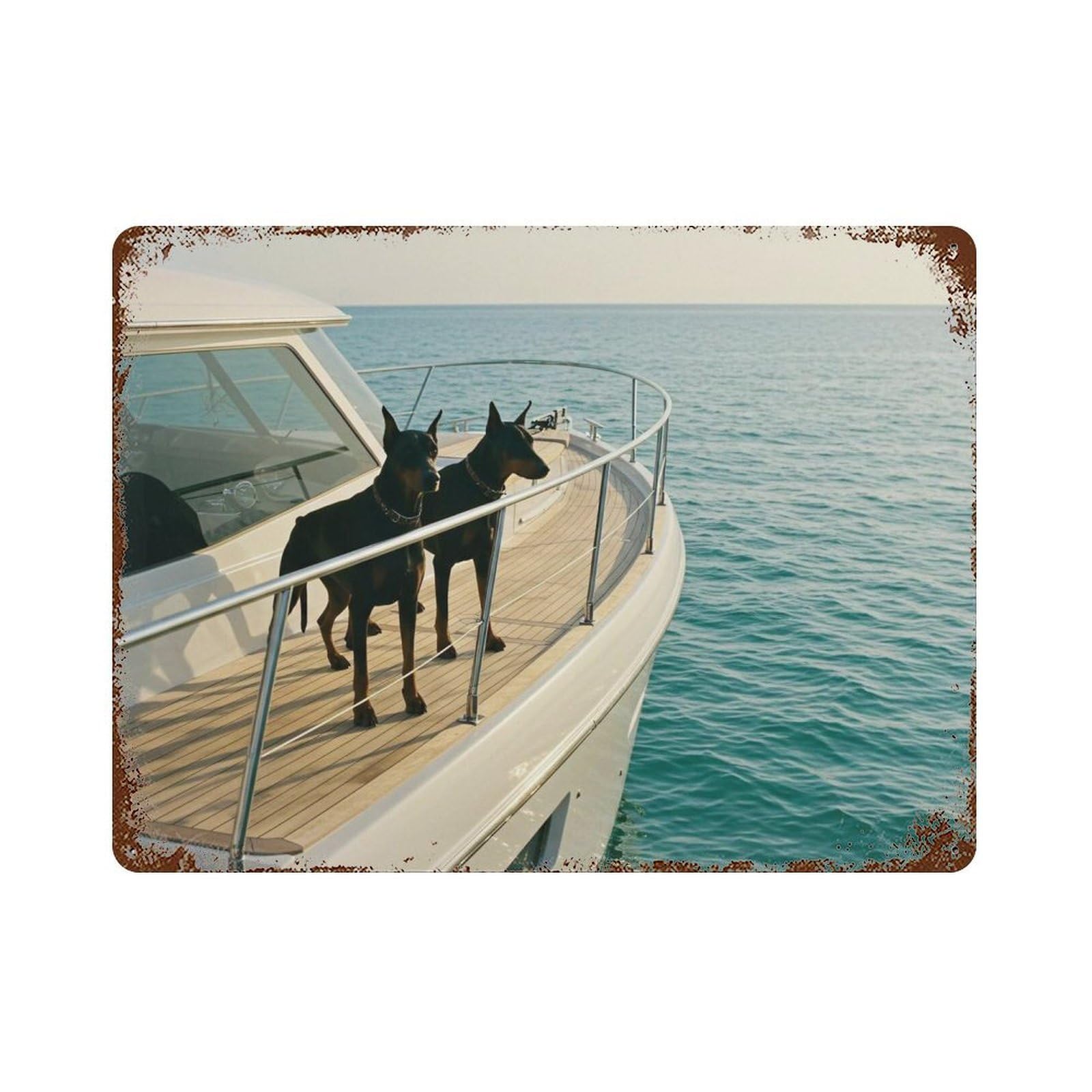 xiaoxiaoshen Boat Poster, Photography Prints Wall Decor Art Metal Tin Poster Modern Home Decor Art Home Bar Shop Decorations Vintage Sign 30x40cm